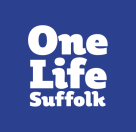 One Life Suffolk blue and white logo